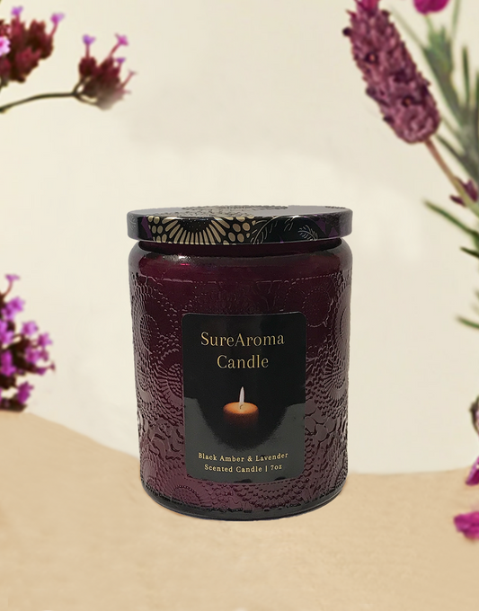 Black Amber & Lavender Candle - 7oz.